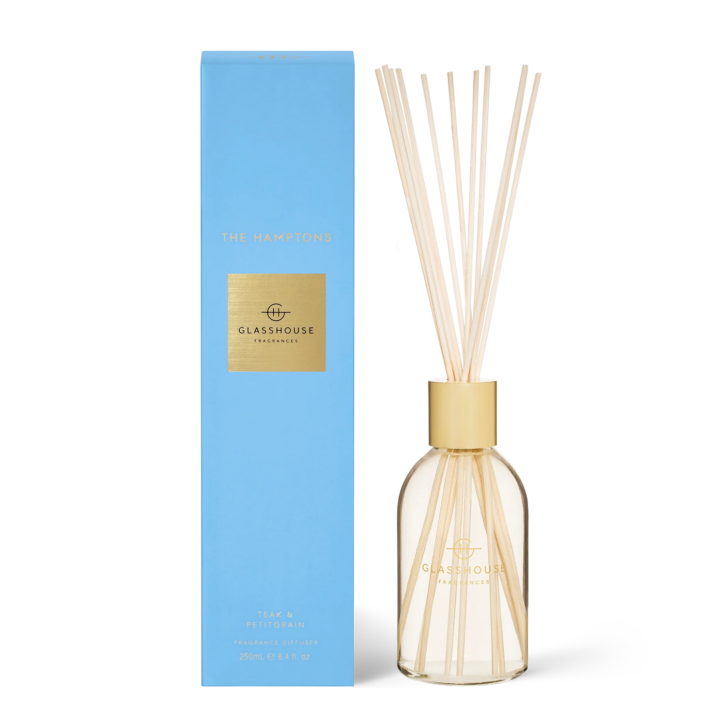 Glasshouse Diffuser 8.4oz Scents in The Hamptons at Wrapsody