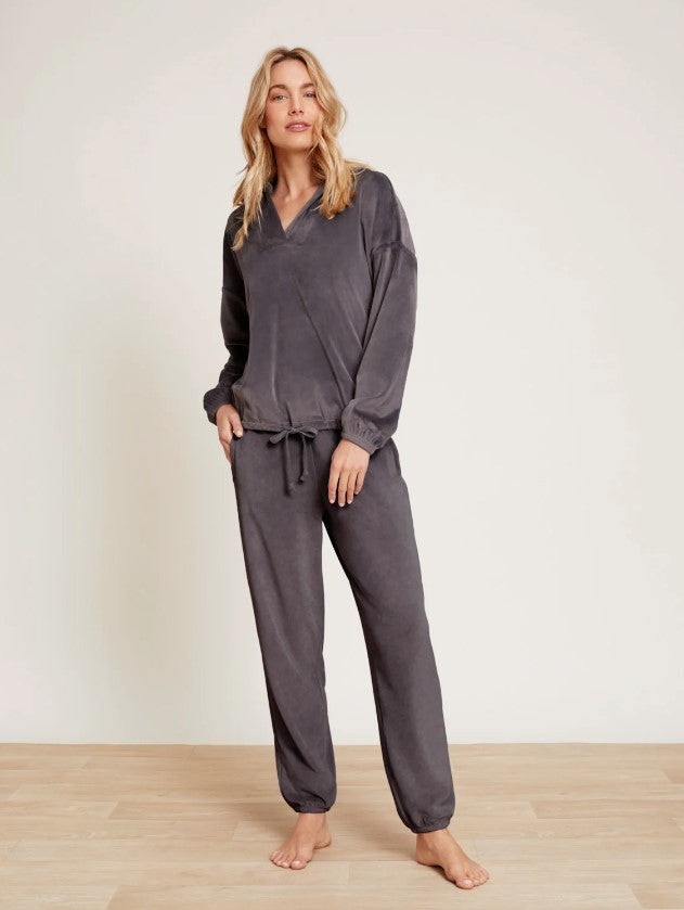 Barefoot Dreams Luxe Chic Jogger Loungewear in Carbon at Wrapsody