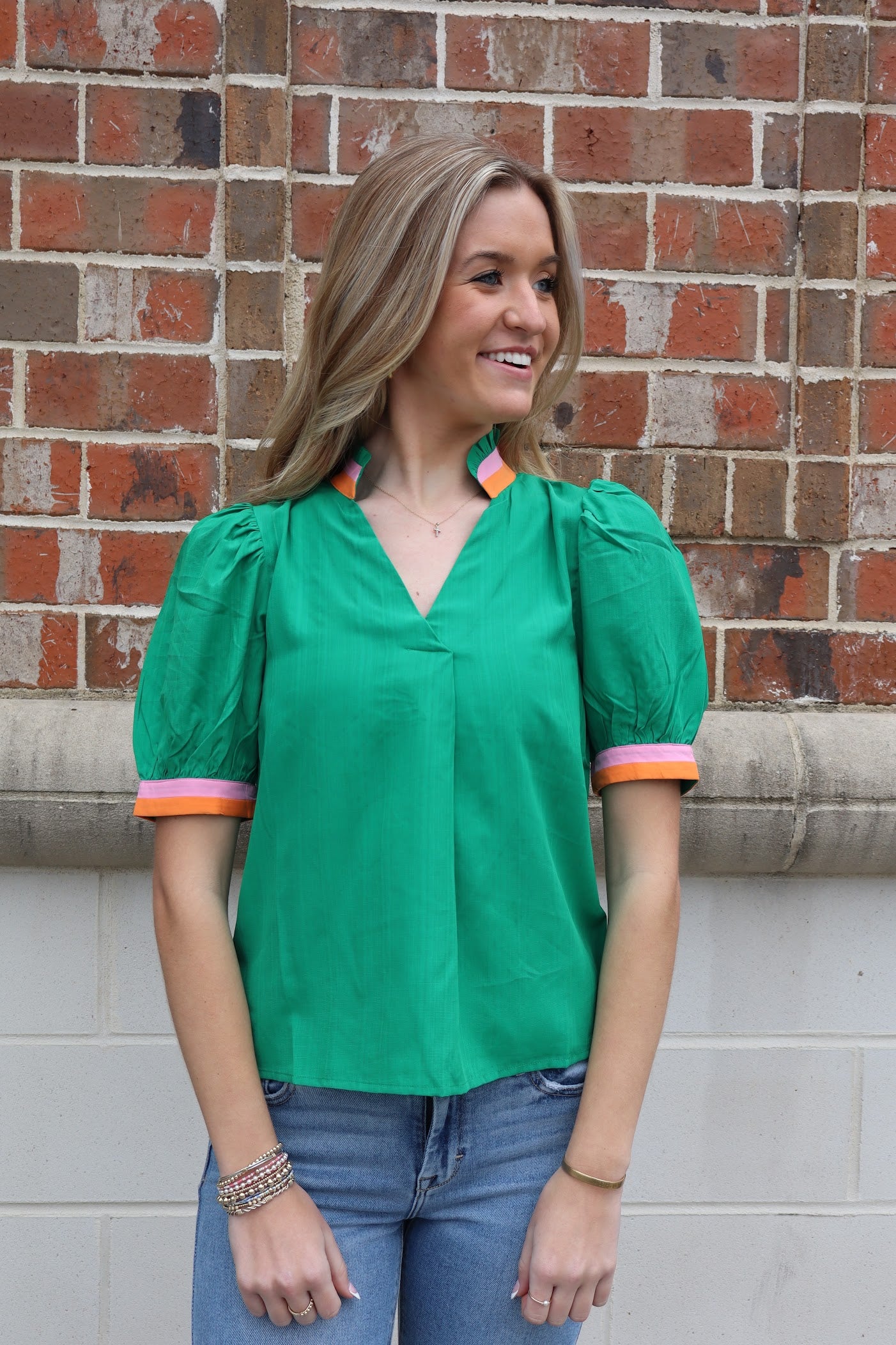 Sweet Spring Green Blouse Tops in XS at Wrapsody