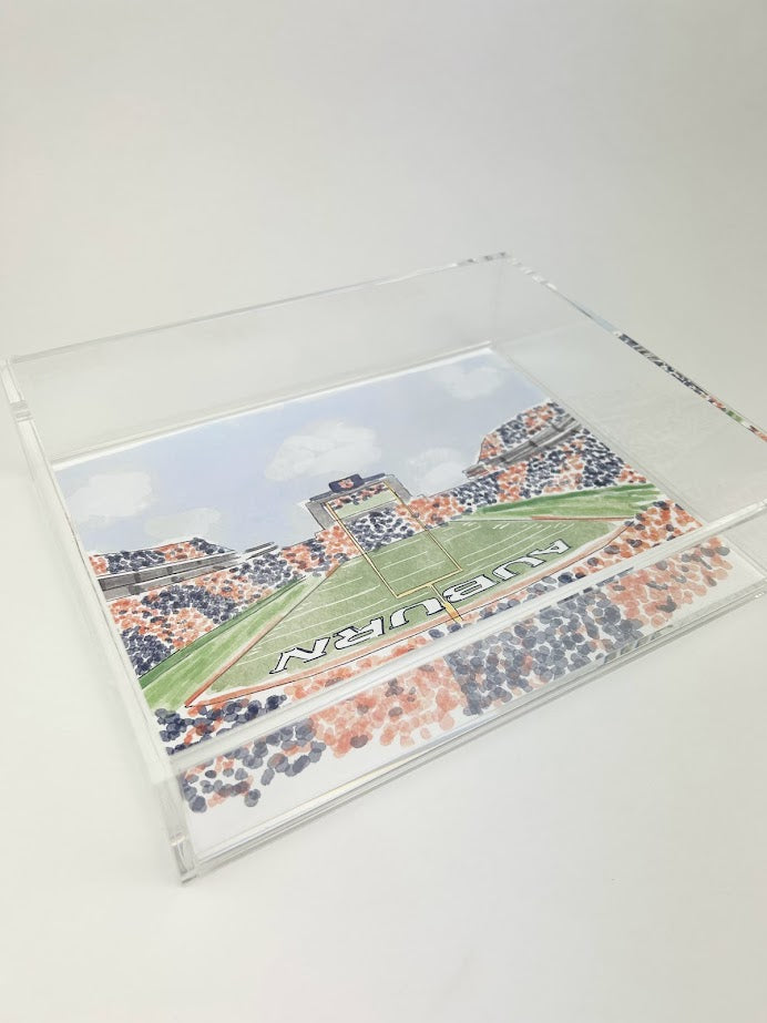 AU Stadium Watercolor 8x10 Tray Home Decor in  at Wrapsody