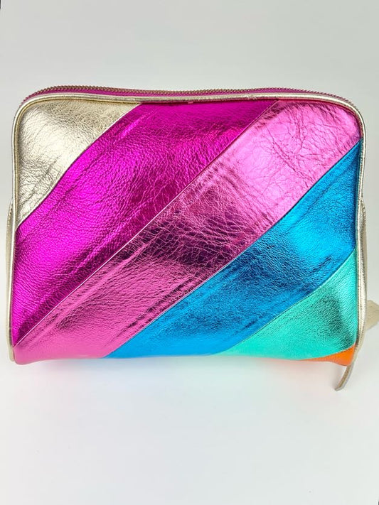 Large Cosmetic Bag - Shimmer Travel Accessories in  at Wrapsody