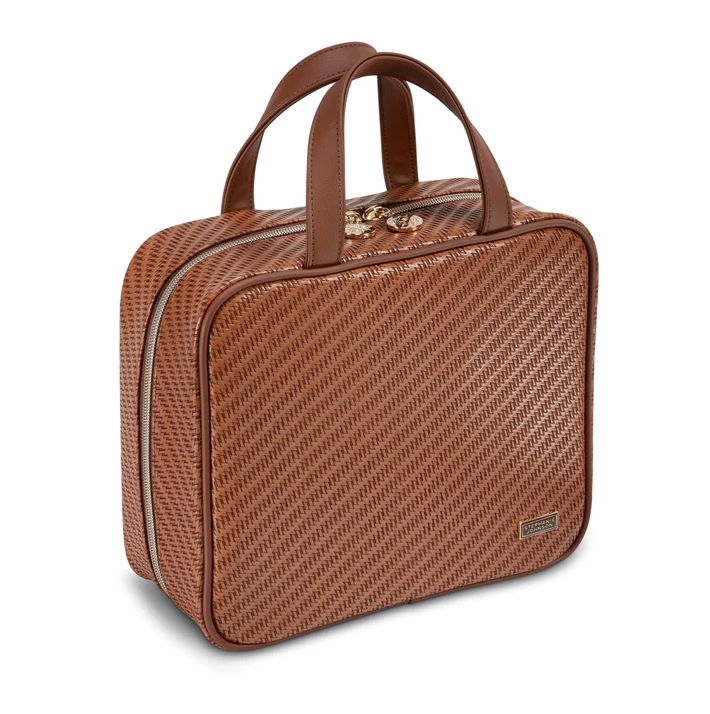 Martha Large Briefcase Rosewood Cognac Travel Accessories in  at Wrapsody