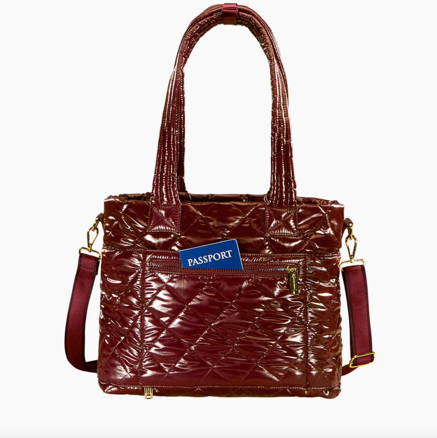Oliver Thomas Wanderlust Tote Bordeaux Metallic Luggage, Totes in  at Wrapsody