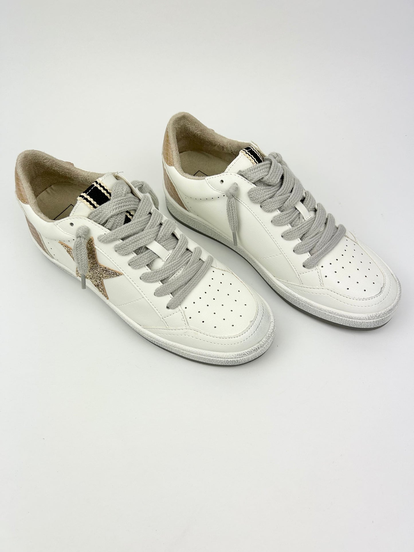 Paz Taupe Snake Sneaker Shoes in  at Wrapsody