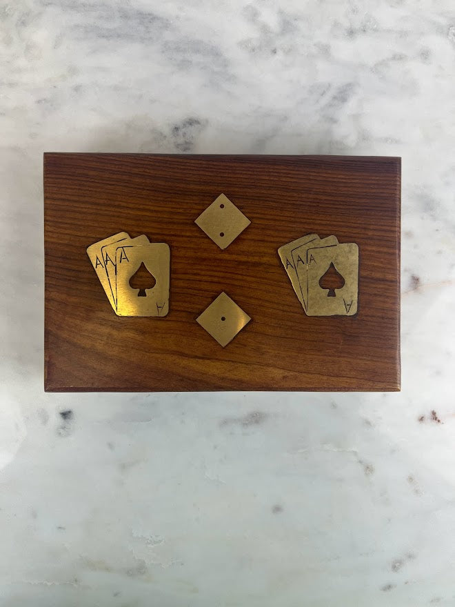 Playing Card/Dice Wood Set Fun & Games in  at Wrapsody