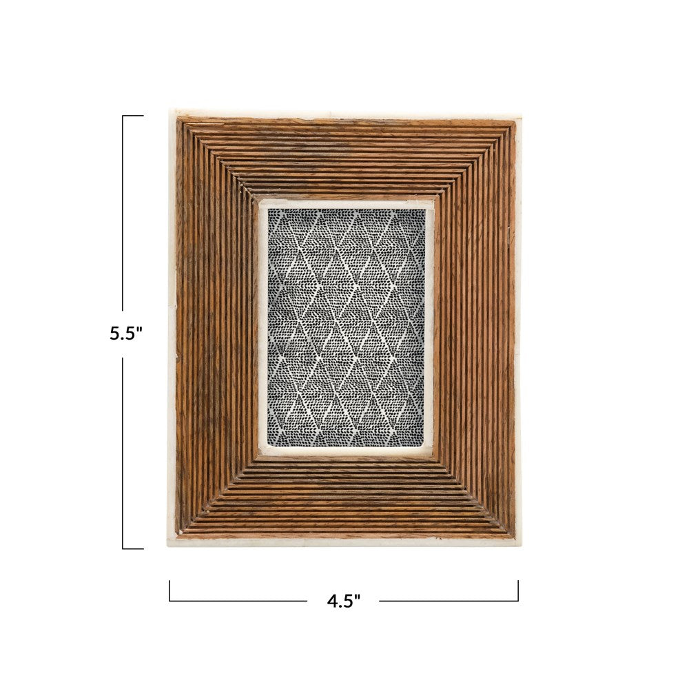 Frame Mango Wood Ribbed 3x4 Picture Frames in  at Wrapsody
