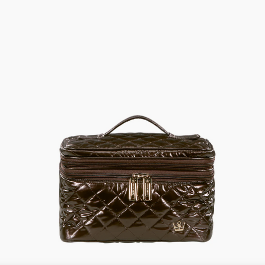 Oliver Thomas Not a Trainwreck Case Mocha Metallic Cosmetic Bags in  at Wrapsody