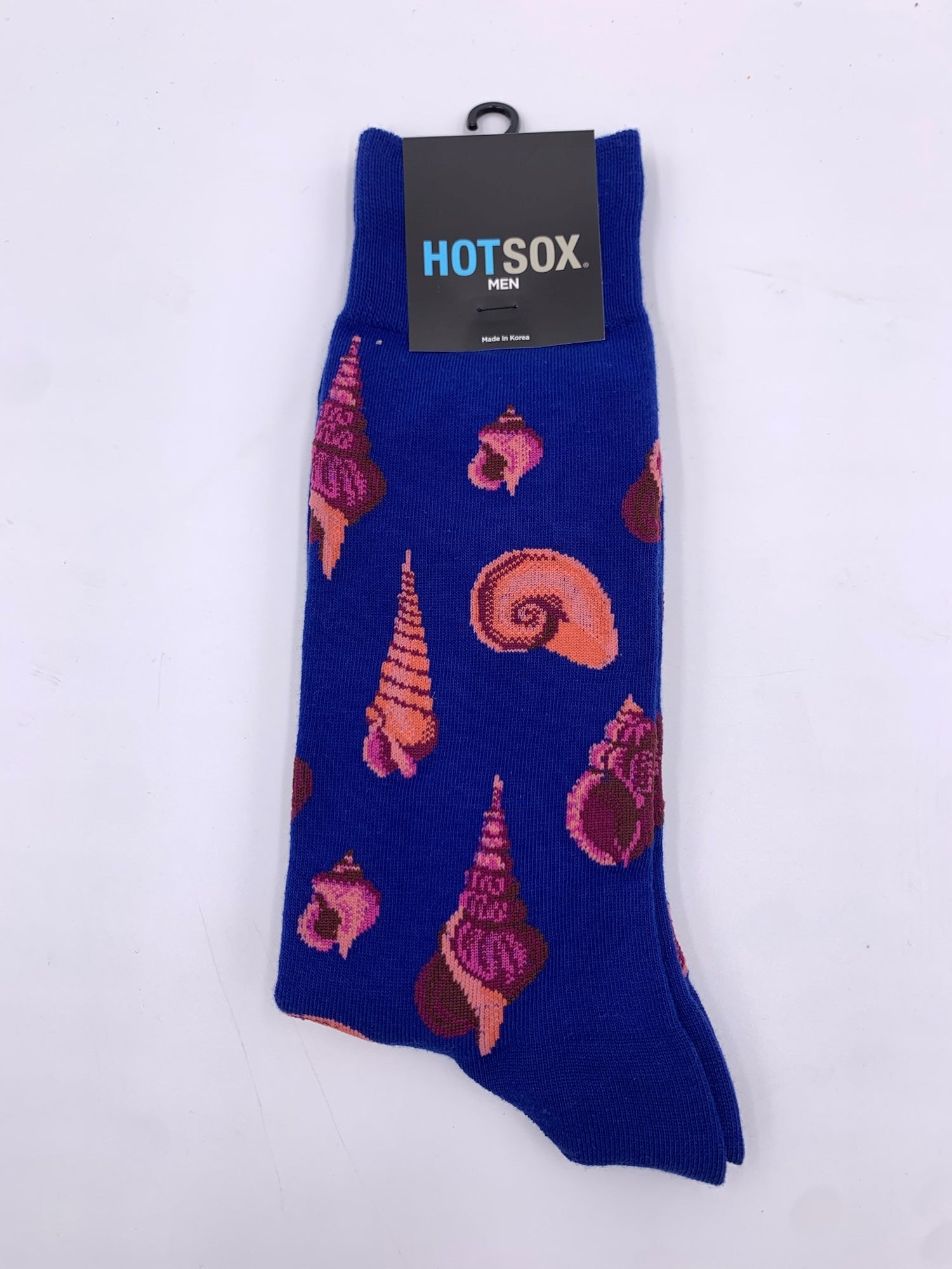 Men Sock - Purple w/ Sea Shells Socks in  at Wrapsody