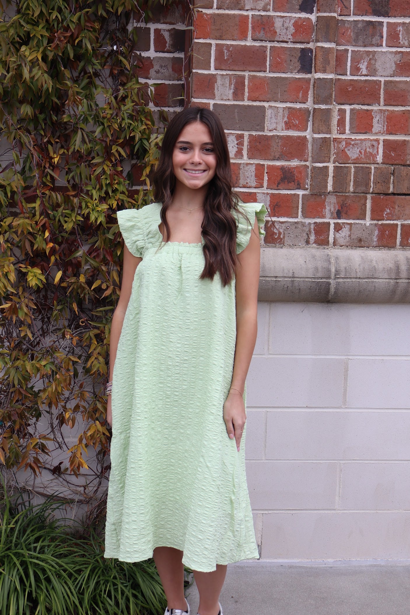 Lime Midi Dress Dresses in XS at Wrapsody