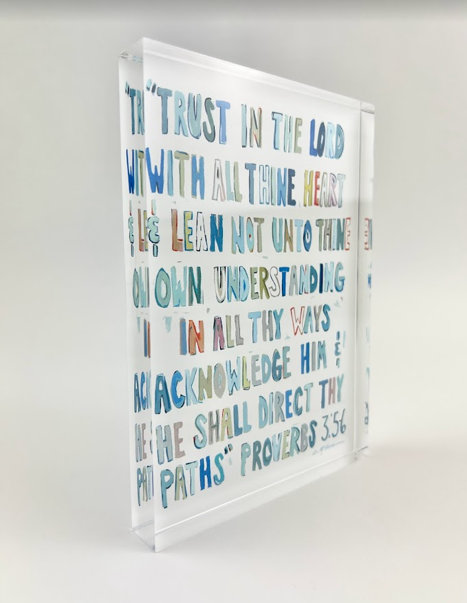 Acrylic Block Proverbs Blue 5x7 Home Decor in  at Wrapsody
