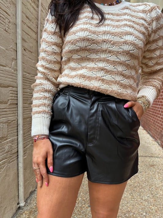 City High Leather Shorts