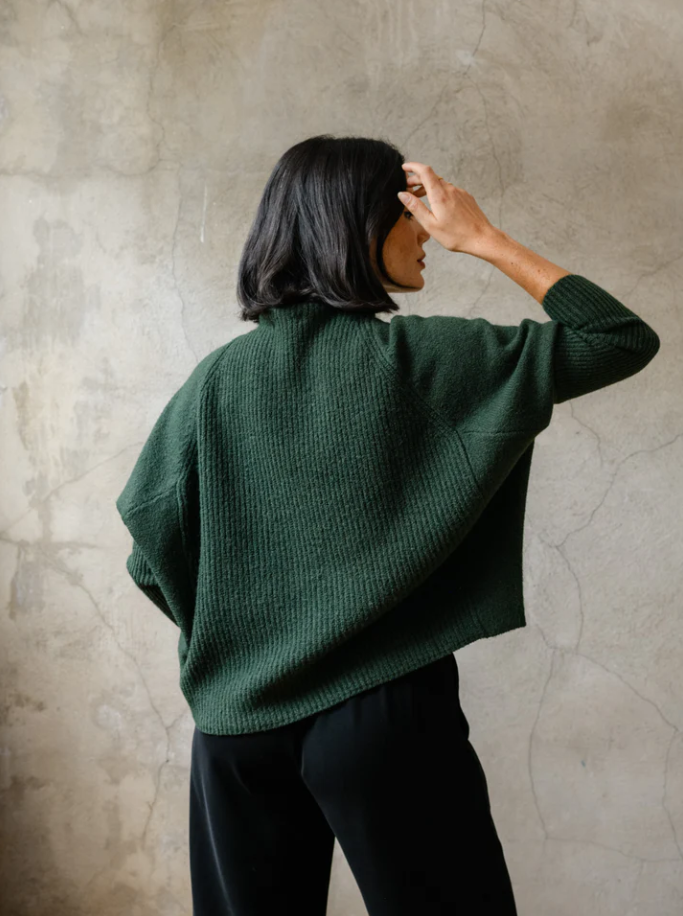 Able Harriet Slouchy Sweater in Green Sweaters in  at Wrapsody
