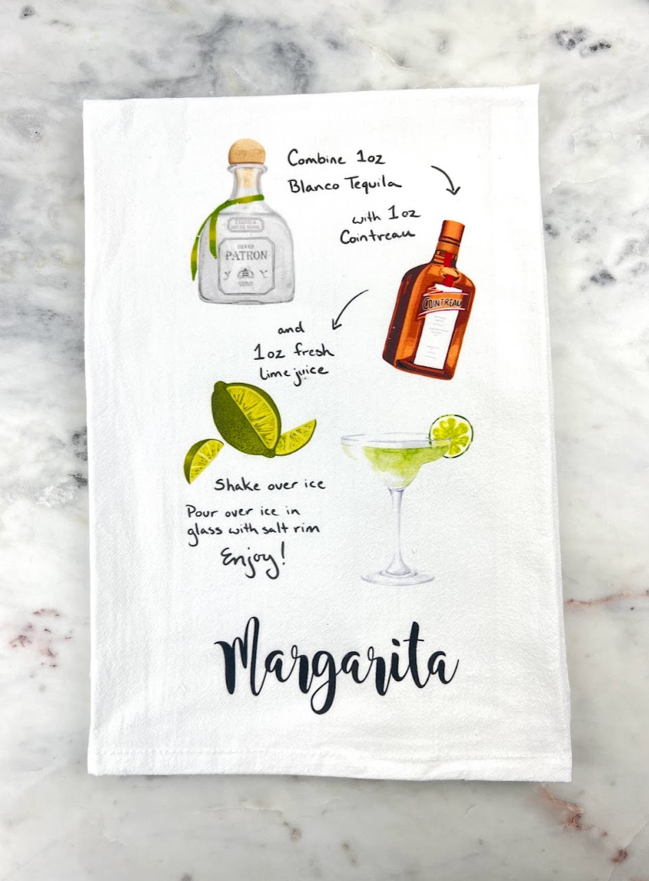 Margarita Recipe Towel Kitchen Towels in  at Wrapsody