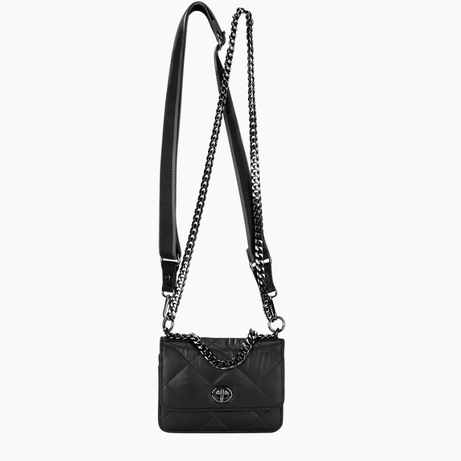 Oliver Thomas Wallet Chain Purse Black Handbags in  at Wrapsody