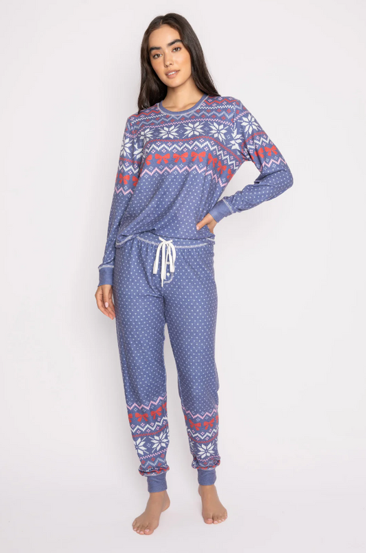 PJ Salvage Cozy Vibes Top in Perwinkle Loungewear in XS at Wrapsody