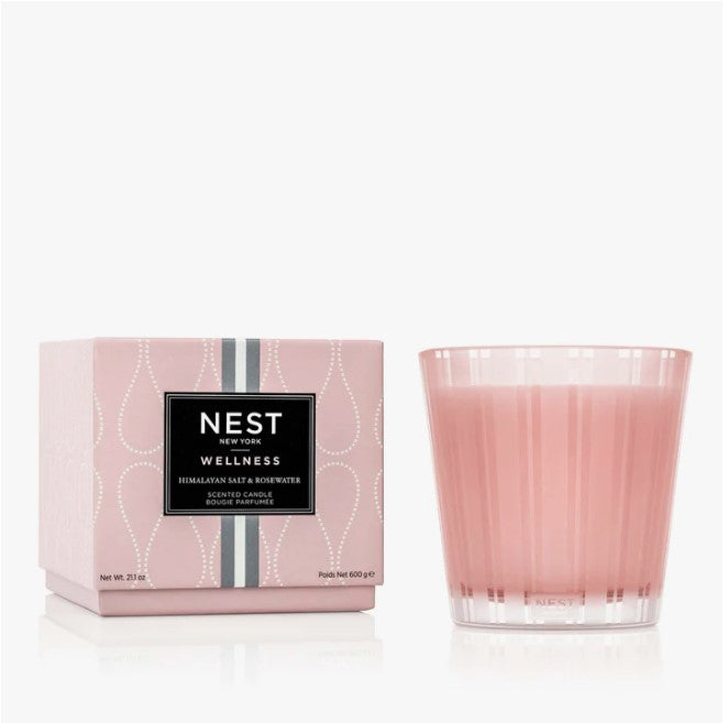 Nest 3-Wick Candle 21.1oz Candles in Himalayan Salt & Rosewater at Wrapsody