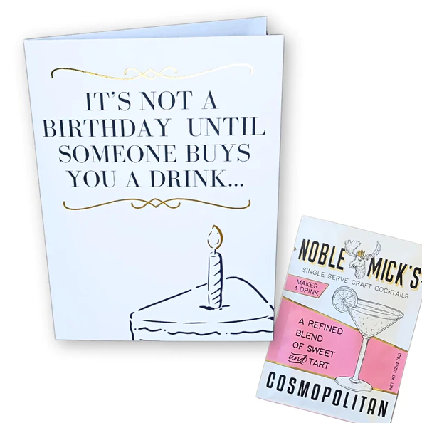 Noble Mick's Card & Drink - Cosmo Paper in  at Wrapsody