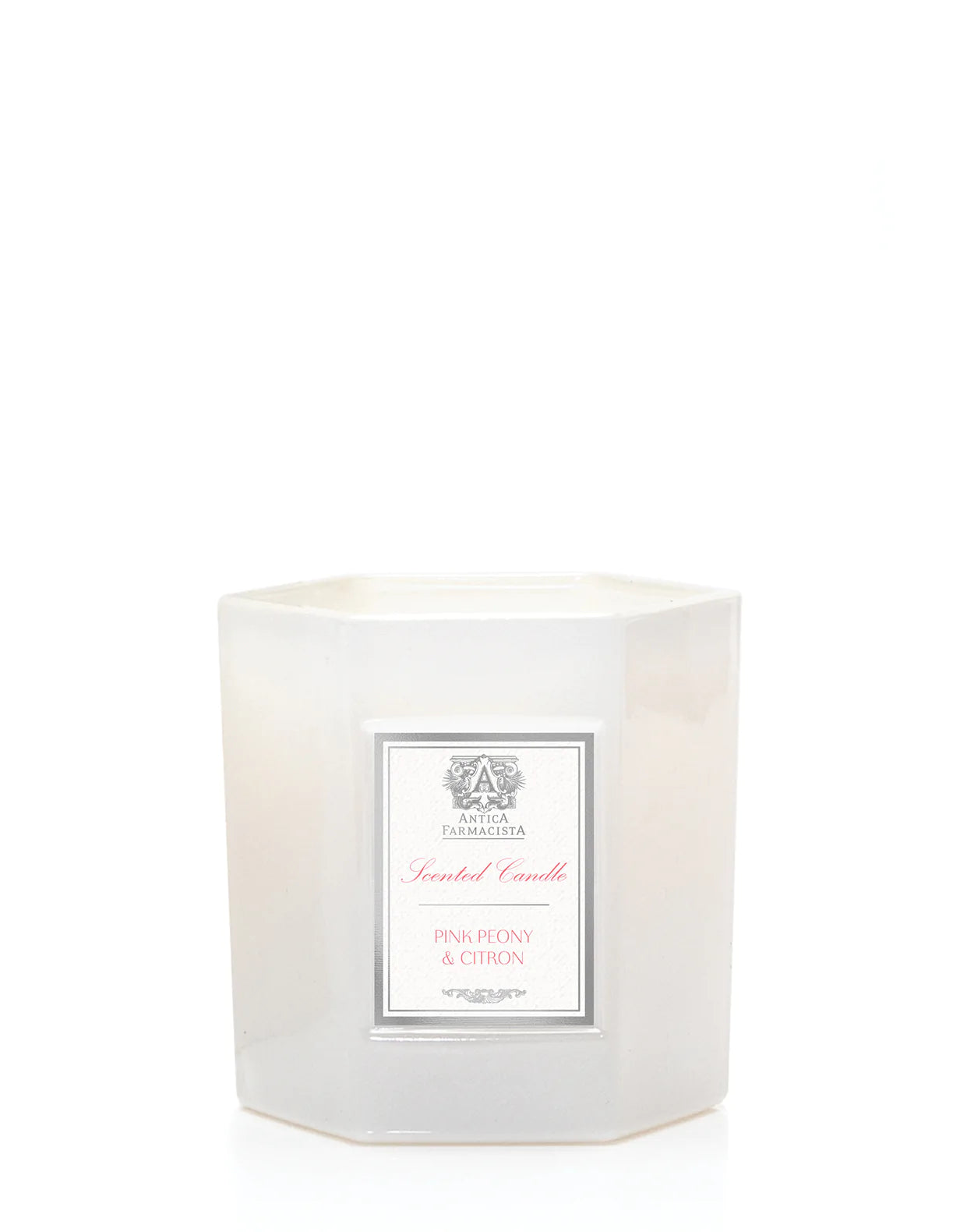 Antica Hexa Candle 9oz Candles in Pink Peony & Citron at Wrapsody