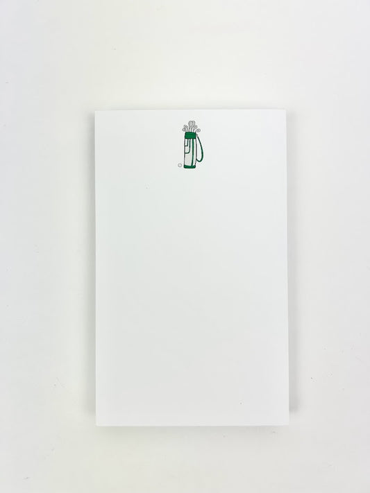 Golf Bag Green Notepad Paper in  at Wrapsody
