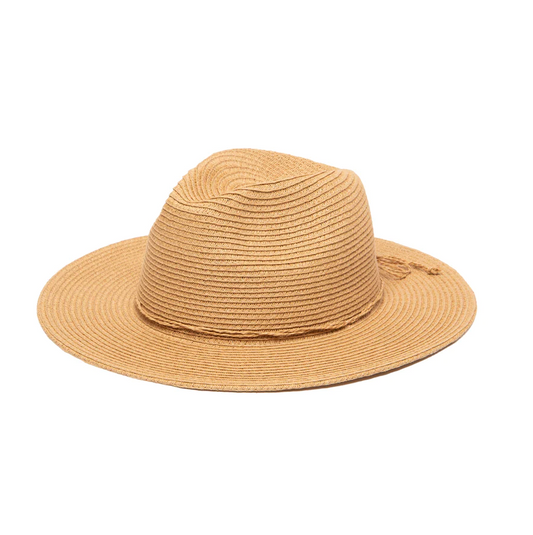 Tobacco Fedora Hair Accessories in  at Wrapsody