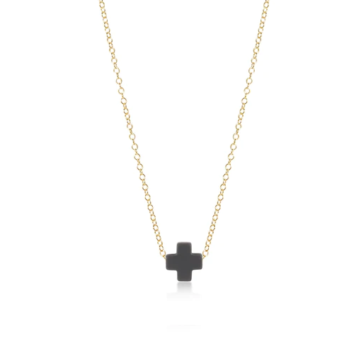 Enewton Signature Cross 16" Necklace Necklaces in Charcoal at Wrapsody