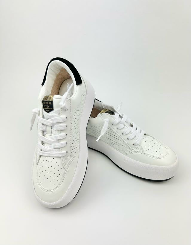 Ream White/Gold Sneaker Shoes in  at Wrapsody