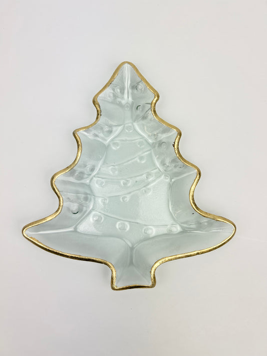 Tree Glass & Gold Small Platter Kitchen in  at Wrapsody