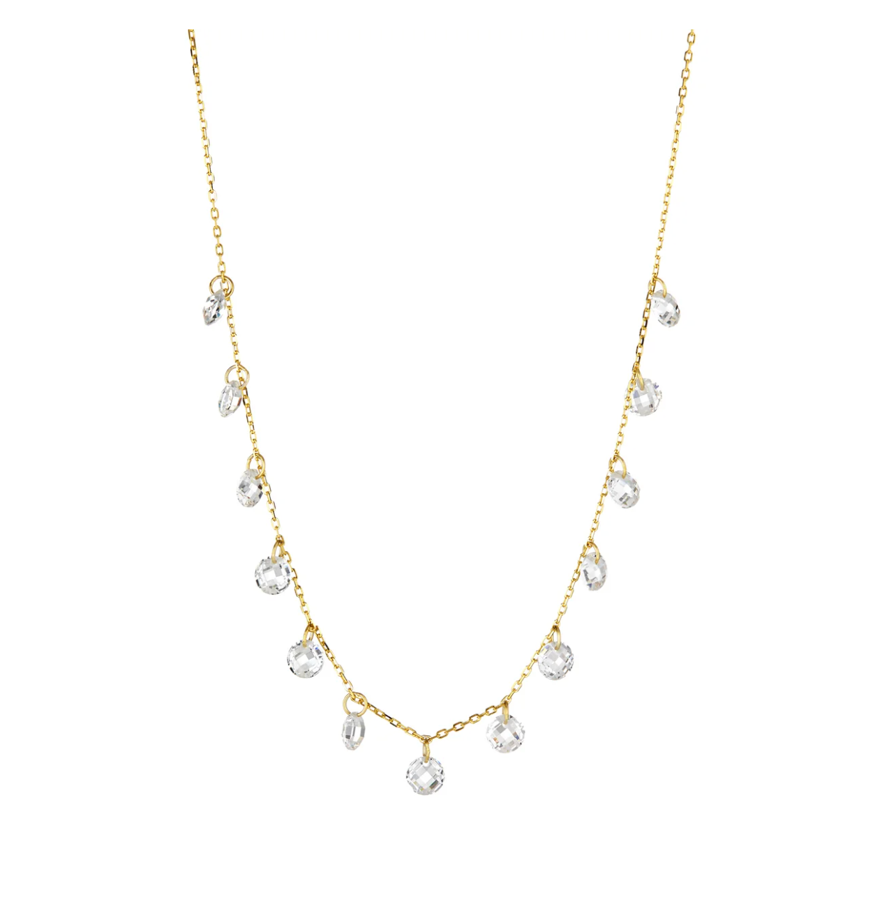 Elyssa Bass Crystal Droplet Necklace Necklaces in  at Wrapsody