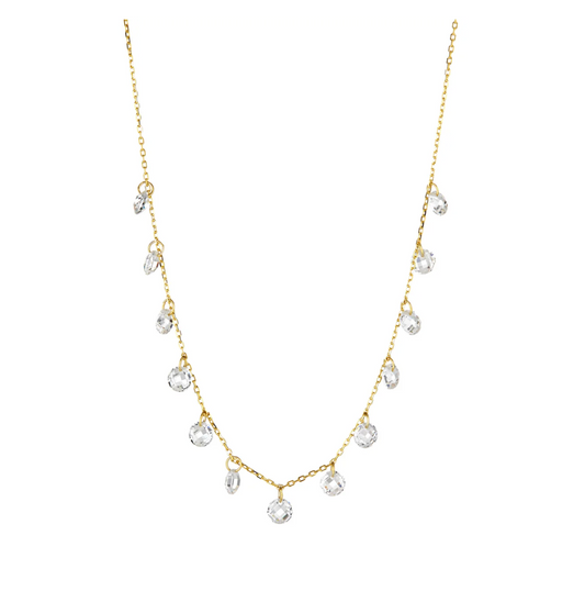 Elyssa Bass Crystal Droplet Necklace Necklaces in  at Wrapsody