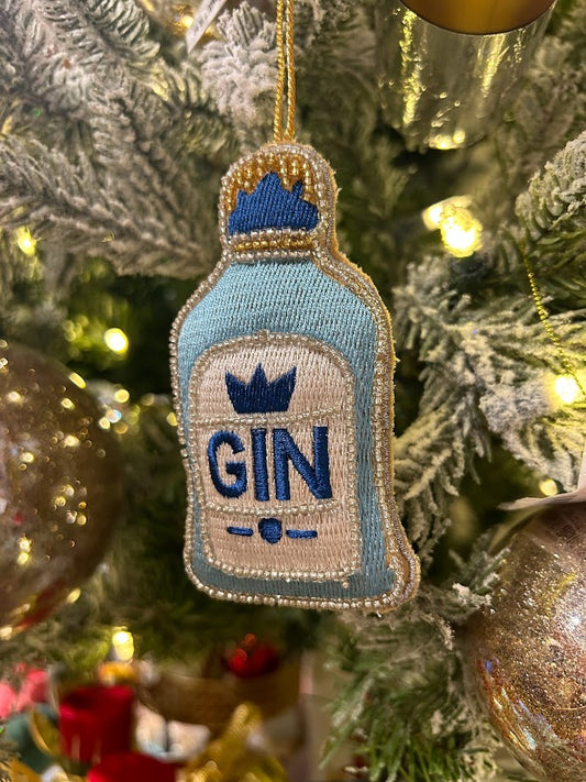Gin Bottle Fabric Ornament Home Care in  at Wrapsody