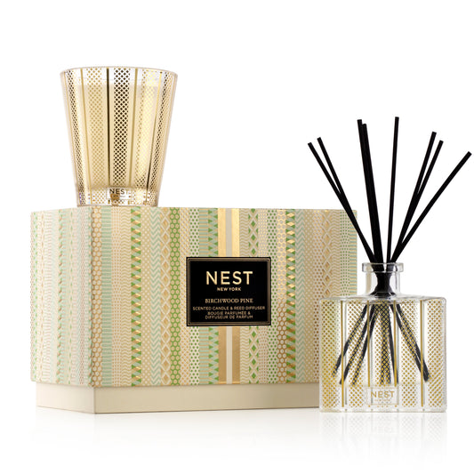 Nest Classic Candle & Diffuser Set Candles in Birchwood Pine at Wrapsody