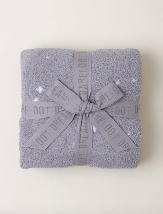 Barefoot Dream CozyChic Starry Blanket Blankets & Throws in Dove Gray at Wrapsody